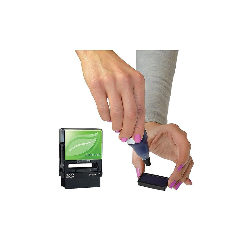 2000 Plus COSCO 2000PLUS Green Line Message Stamp, Void, 1.5 x 0.56, Blue - Image 3